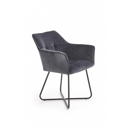Jídelní židle K377, šedý Velvet