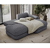 Ripeli Corner Sofa Bed with Storage, Grey Velvet, Right-Hand Facing Modullo 04 180x128 Right 1