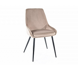 Jídelní židle COBE VELVET, béžový Bluvel 40/černý mat