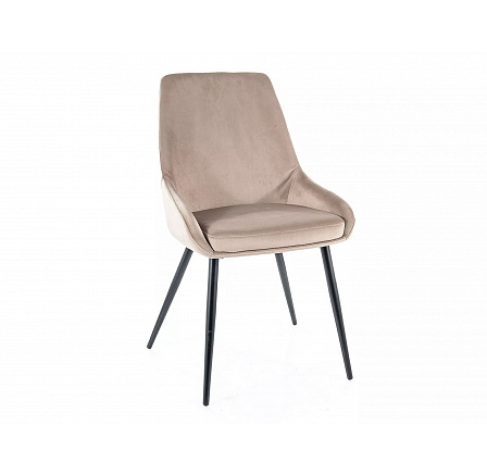 Jídelní židle COBE VELVET, béžový Bluvel 40/černý mat
