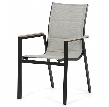 Zahradní židle, hliník, síťovina, béžová, AZC-S1110 BK