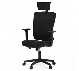 Kancelářská židle, houpací mechanismus, černá látka, KA-W3137 BK