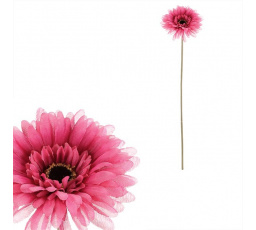 Gerbera - umělý květ na stonku, barva růžová