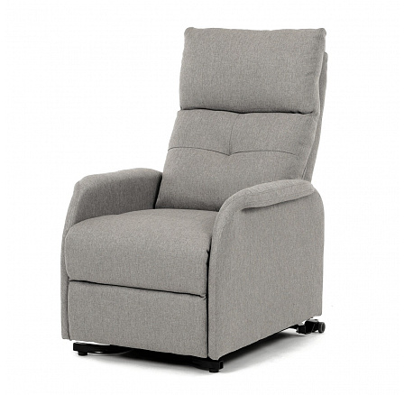 Polohovací křeslo, elektrické kabelové ovládání, krémová, látka, TV-5482 CRM2