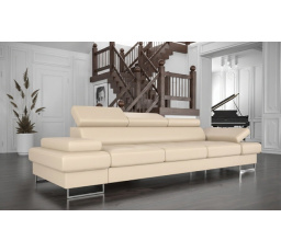 Pohovka GALAXY III 300 cm přírodní kůže - Krémová kůže