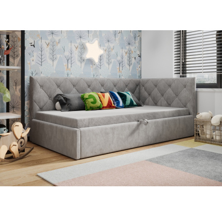 Postel ELZA - šedá - T88, Pravá strana Postel ELZA - šedá - T88, Pravá strana