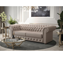 Sofa MANCHESTER III 218 cm přírodní kůže - Pohovka bez funkce spaní, Kůže F-6