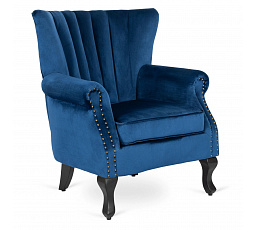 Křeslo MALLO Modrý Sametový