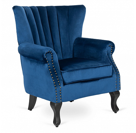 Křeslo MALLO Modrý Sametový