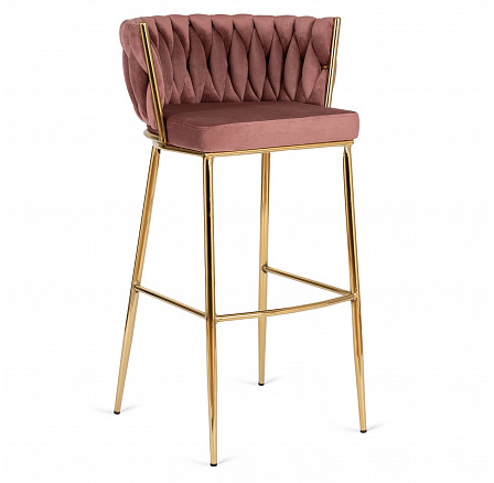 Barová židle FLORES 2 Růžový Sametový