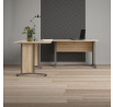 Rohový psací stůl OFFICE 80400/303, Dub sonoma/Stříbrná 