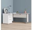 Psací stůl OFFICE 80400/44, Bílá/Silver grey