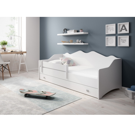 Postel s matrací EMKA Gray, White 160x80 White