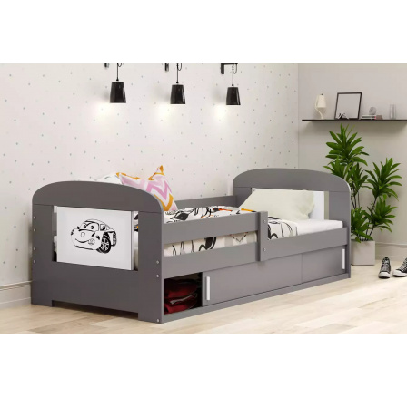 Dětská postel FILIP 1 bez matrace, Grafit