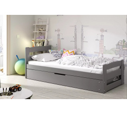 Dětská postel ERNI s matrací, Grafit
