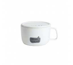 Hrnek KATIS s kočkou a porcelánovým víčkem 0.9 l 707995