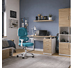 Dětská židle, výškově nastavitelná, modrá síťovina, KA-K1063 BLUE