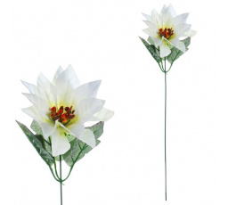 Vánoční růže - umělá řezaná květina, bílá