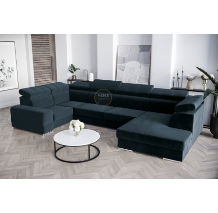 Rohová sedací souprava ROYAL MAX I 210x375x185 - modrá , levá Rohová sedací souprava ROYAL MAX I 210x375x185 - modrá , levá