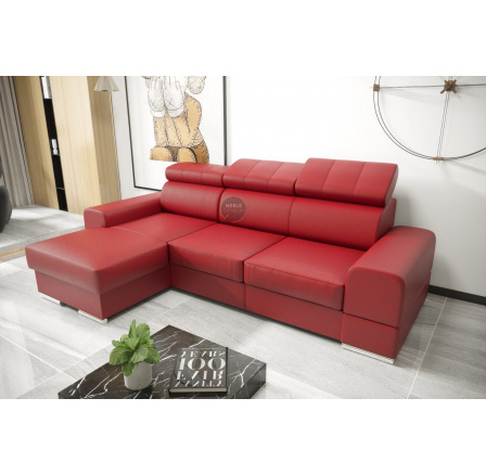 Rohová sedací souprava ROYAL MINI 260×160 přírodní kůže - červená kůže , levá Rohová sedací souprava ROYAL MINI 260×160 přírodní kůže - červená kůže , levá