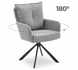 Otočná židle CITY Šedá Manšestrová