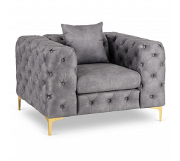 Křeslo SORRENTO 1S Šedé Sametové