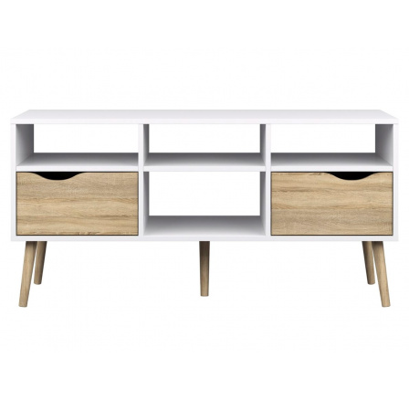 TV stolek Retro 391 bílá/dub