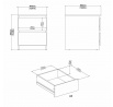 Noční stolek SIMPLICITY 230, Bílý lesk 