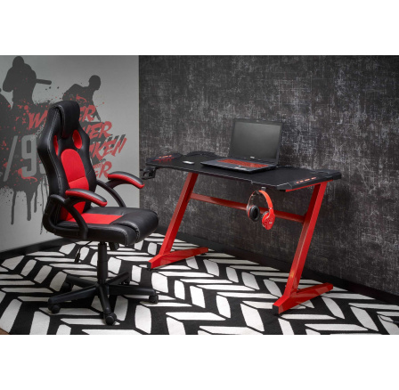 Psací stůl B49, černý/červený