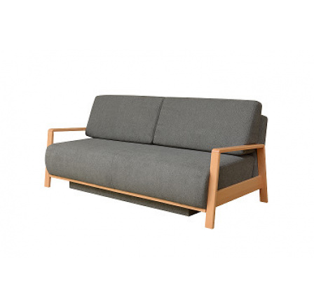 MELÁNIE DE LUX RETRO sedací souprava - látka TMAVĚ ŠEDÁ PW 14/ nohy buk