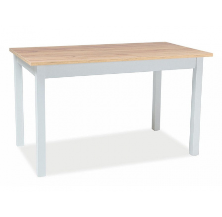 Jídelní stůl HORACY, dub artisan/bílá mat - 100(140)X60 Jídelní stůl HORACY, dub artisan/bílá mat - 100(140)X60