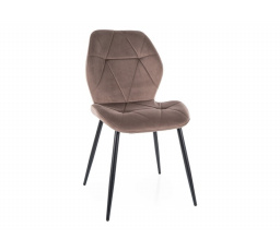 Jídelní židle RICK VELVET, Cappuccino Bluvel 38/Černá