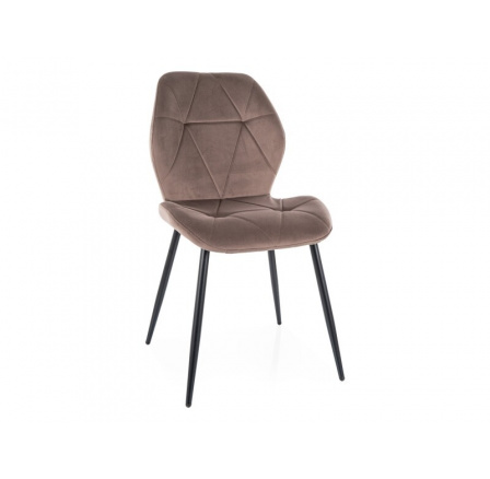 Jídelní židle RICK VELVET, Cappuccino Bluvel 38/Černá