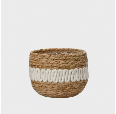 Obal na květináč MARQUIS pletený přírodní 18x15 cm 735493