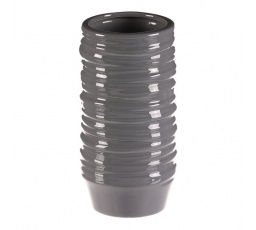 Váza keramická - glazovaná, šedá