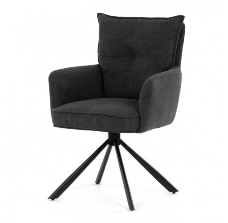 Jídelní židle, šedá, manšestrová látka, HC-X1128 GREY2 Jídelní židle, šedá, manšestrová látka, HC-X1128 GREY2