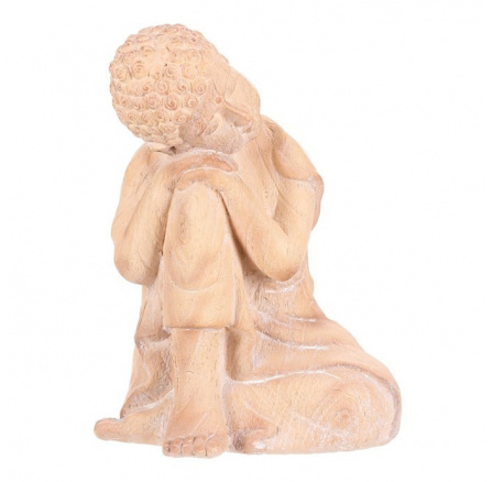 Buddha - zahradní figurka, magnesium, imitace dřeva