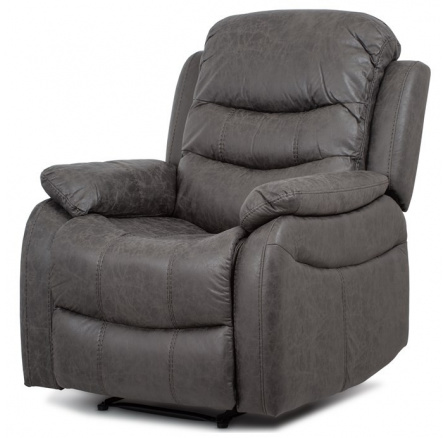 Polohovací křeslo, šedá, látka vintage, TV-4086 GREY