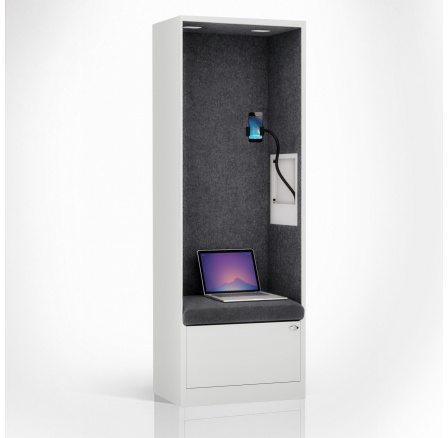 Sally 600mm korpus Bílý - sedák Tmavě šedý