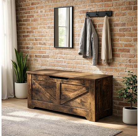 Truhla s funkcí sedadla/skříňka na boty MARGOT 100 cm Dub Rustikální