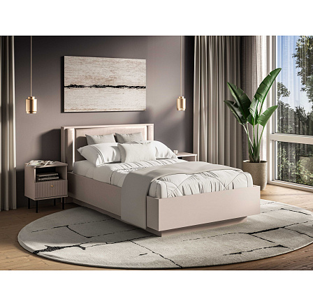 Postel SOPHIE 30 s úložným prostorem a LED osvětlením, kašmír, 120x200 cm Postel SOPHIE 30 s úložným prostorem a LED osvětlením, kašmír, 120x200 cm