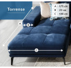 Rohová sedací souprava TORRENSE, Mat Velvet 99, Levá