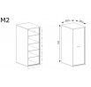 Skříň MEDIOLAN M2 Natural Hikora