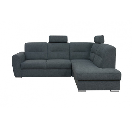 TOBAGO - pravá sed. souprava B2R-ROH-DM + 2x ZÁHLAVNÍK - látka tmavě šedá SS22  (Rendy lux) "FN" (K250)