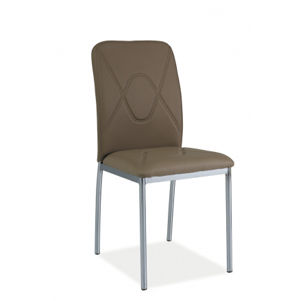 H-623 (H623CBCH) jídelní židle - tmavě béžová/nohy chrom (S) (K150-Z)