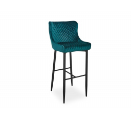 Barová židle COLIN B H-1 Velvet, černá/zelený Bluvel 78