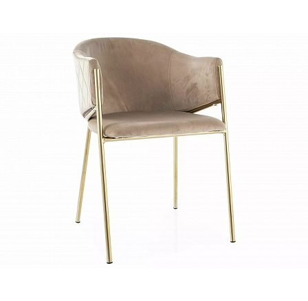 Jídelní židle BONO VELVET, Béžový Bluvel 28/Zlatá