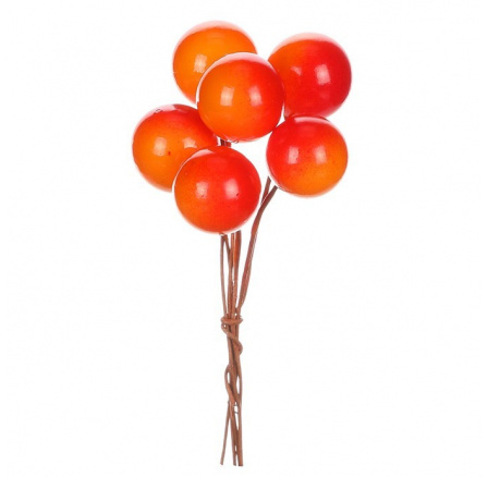Kuličky na drátku - oranžové, cena za balení (36 ks)