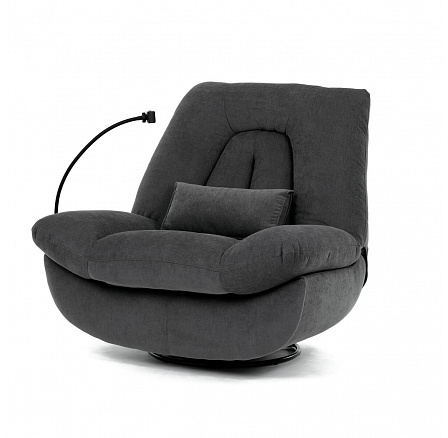 Polohovací křeslo, elektrické zabudované ovládání, šedá, látka, TV-7081 GREY2 Polohovací křeslo, elektrické zabudované ovládání, šedá, látka, TV-7081 GREY2