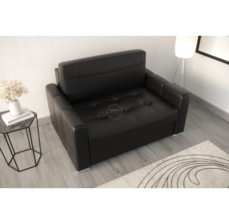Sofa VERONA I 140 cm přírodní kůže - černá kůže